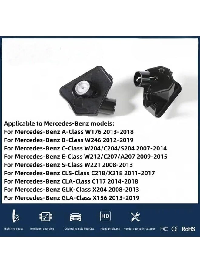 فيريكس قطعتان من مصابيح عرض شعار AMG على السجاد لسيارات مرسيدس بنز A وB وC وE وS وCLA وCLS وGLA وGLK | إضاءة ترحيبية LED لمرآة الرؤية الخلفية | شعار عالي الوضوح فائق السطوع، لا يبهت، مصابيح ترحيبية سهلة التركيب - Image 5